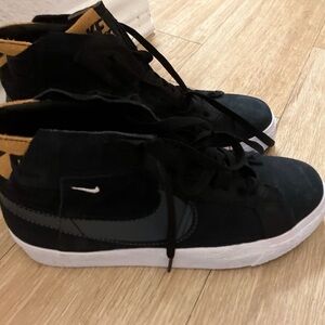 Nike Black and Tan High-Top Sneakers